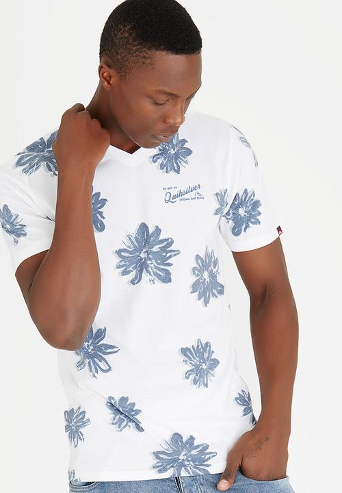 Quiksilver - All Over Print Fashion Fit Tee White