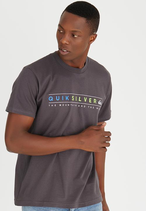 Quiksilver - Printed Classic Fit Cotton Tee Charcoal