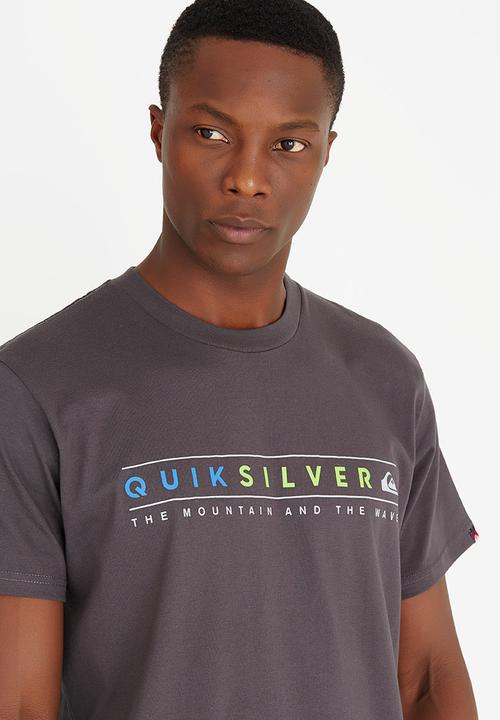 Quiksilver - Printed Classic Fit Cotton Tee Charcoal