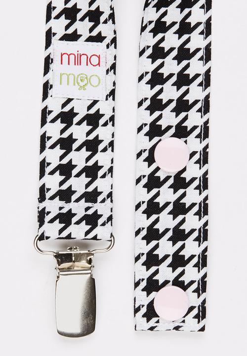 Mina Moo - Mono Houndstooth Dummy Clip Black and White