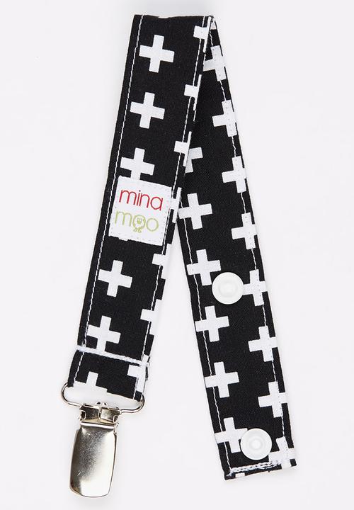 Mina Moo - Black Swiss Dummy Clip Black and White