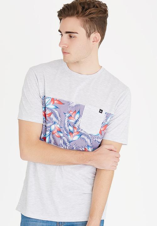 Quiksilver - Fashion Fit Cotton Pocket Tee Grey