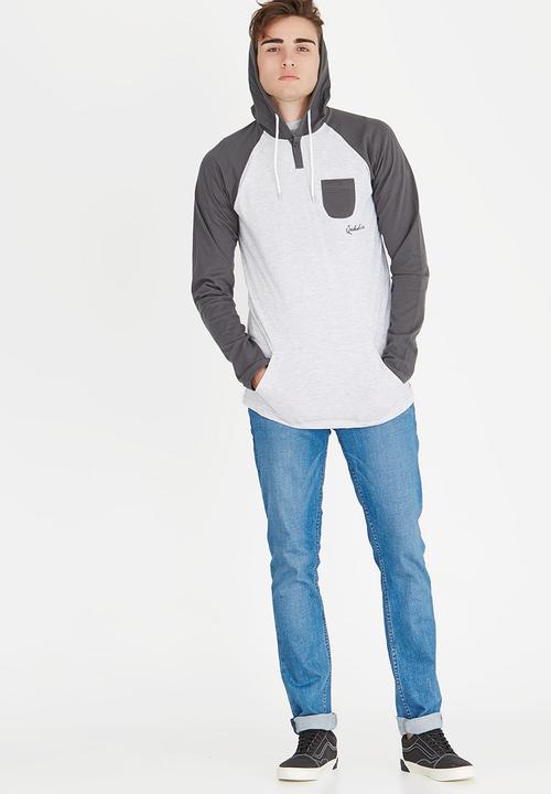 Quiksilver - Hooded Pocket Tee Pale Grey