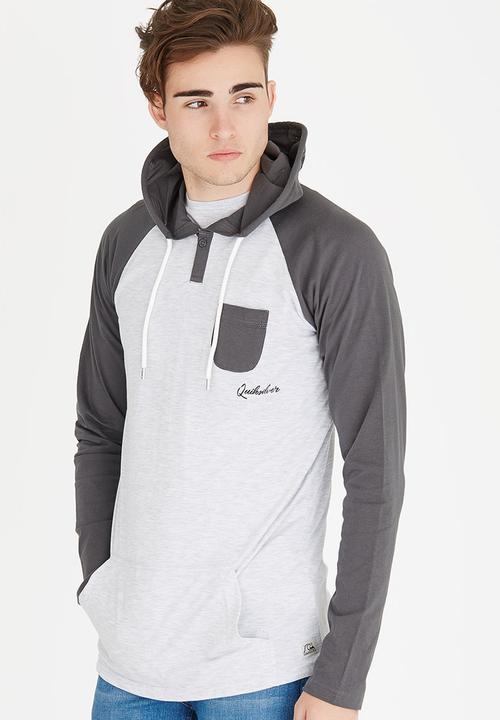 Quiksilver - Hooded Pocket Tee Pale Grey