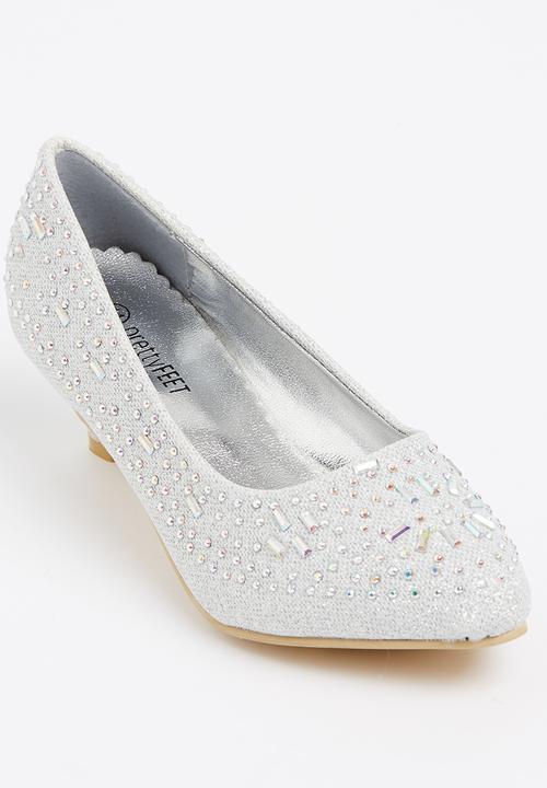 Jumbo - Girls Kitten Heel Silver