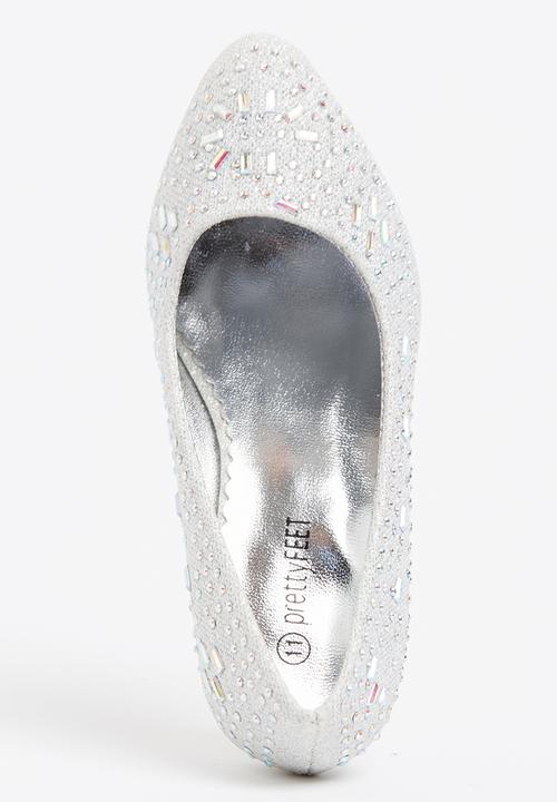 Jumbo - Girls Kitten Heel Silver