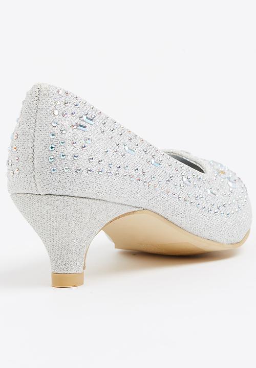Jumbo - Girls Kitten Heel Silver