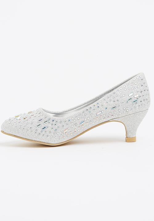Jumbo - Girls Kitten Heel Silver