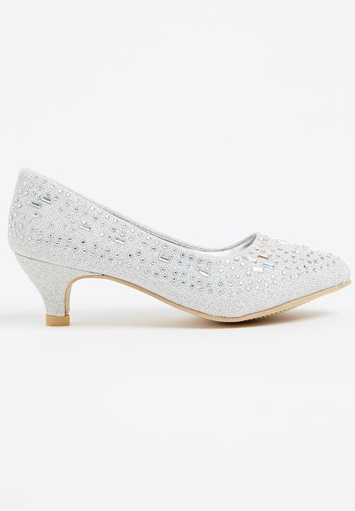 Jumbo - Girls Kitten Heel Silver