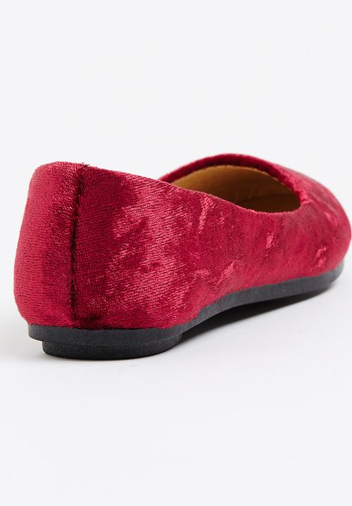 Jumbo - Girls Suede Pump Maroon