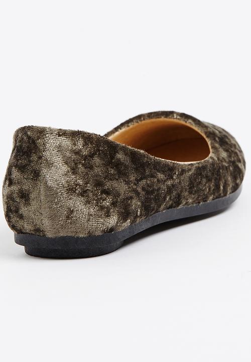 Jumbo - Girls Suede Pump Khaki Green