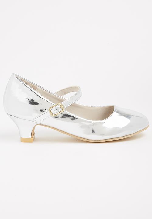 Jumbo - Girls Metalic Strappy Pump Silver