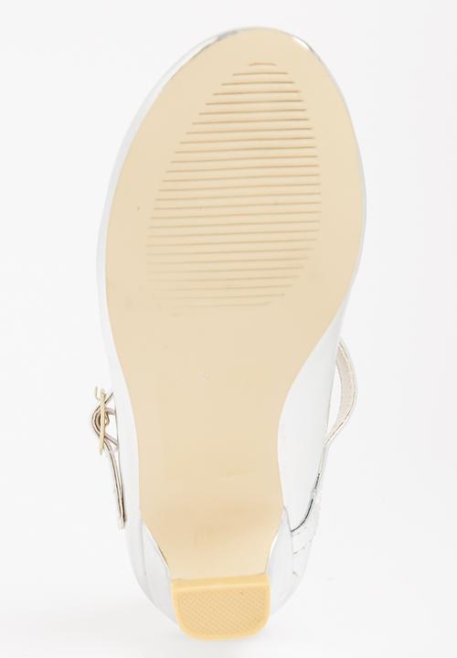 Jumbo - Girls Metalic Strappy Pump Silver
