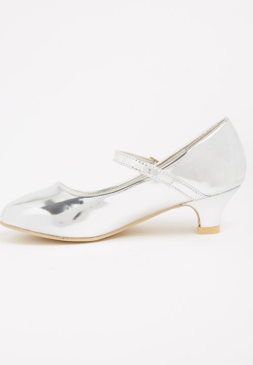 Jumbo - Girls Metalic Strappy Pump Silver