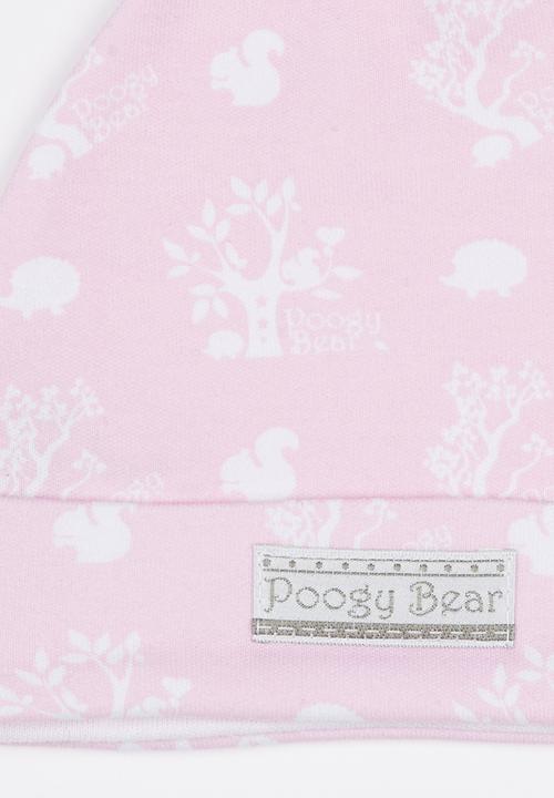 Poogy Bear - Woodlands Top Knot Beanie Mid Pink
