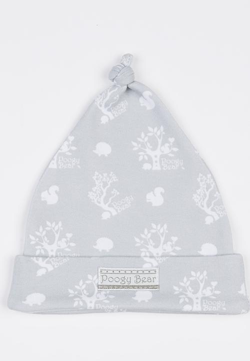 Poogy Bear - Woodlands Top Knot Beanie Grey
