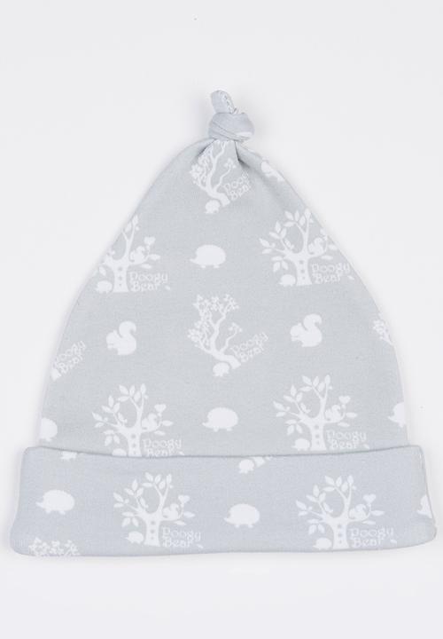 Poogy Bear - Woodlands Top Knot Beanie Grey