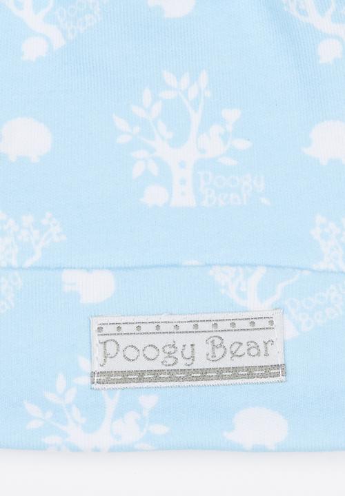Poogy Bear - Woodlands Top Knot Beanie Blue