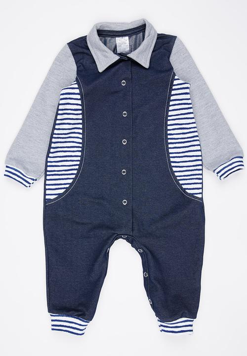 Just chillin - Boys Bodysuit Navy