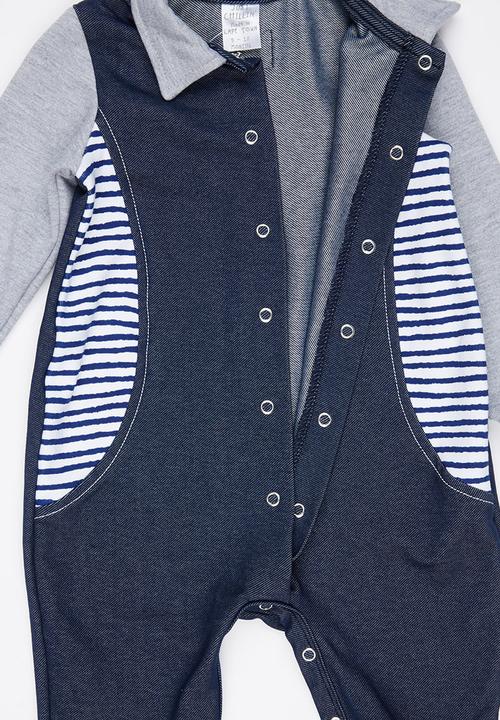 Just chillin - Boys Bodysuit Navy