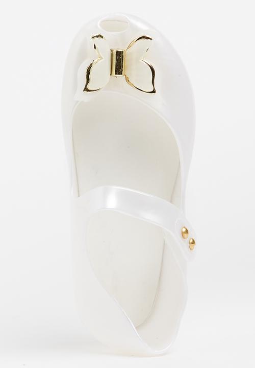 Pop Candy - Butterfly Detail Pumps White