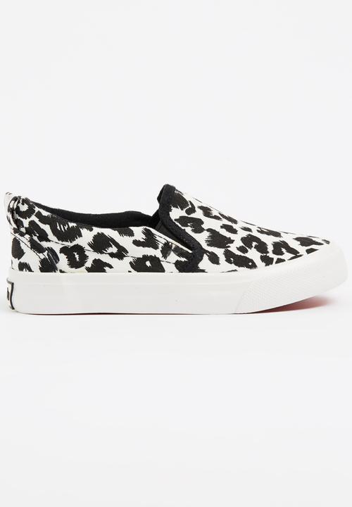 Pop Candy - Animal Print Loafer Black and White