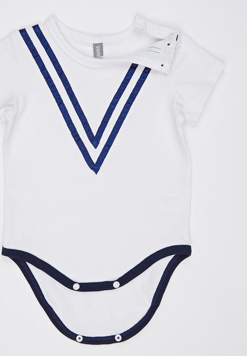 Peninsula Baby - Nautical Bodysuit White