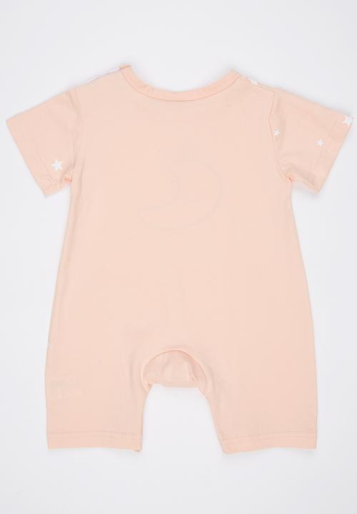 Peninsula Baby - Moon Printed Romperr Pale Pink