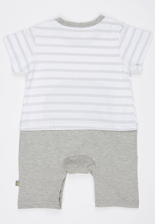 Peninsula Baby - Bear Romper Grey Melange