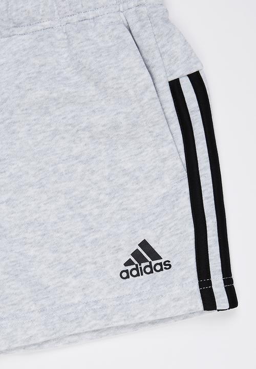 adidas Performance - Essentials  3 Stripe Short Pale Grey