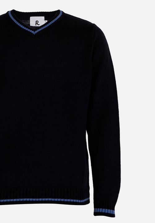 Rebel Republic - V-Neck Jersey Navy