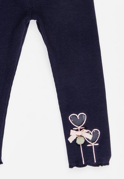 Pop Candy - Embellished Leggings Navy