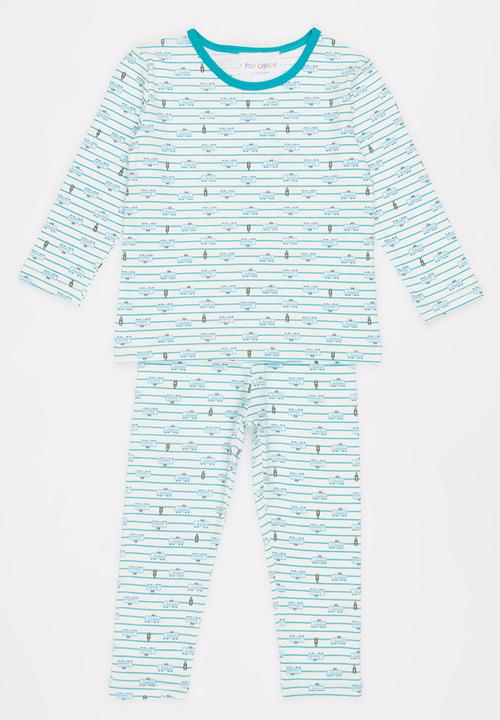 Pop Candy - Printed PJ Set Pale Blue