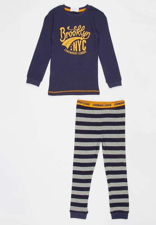 Pop Candy - Brooklyn printed pj set - navy 