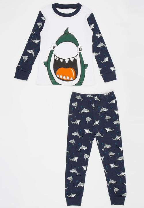 Pop Candy - Shark Printed PJ Set Multi-colour