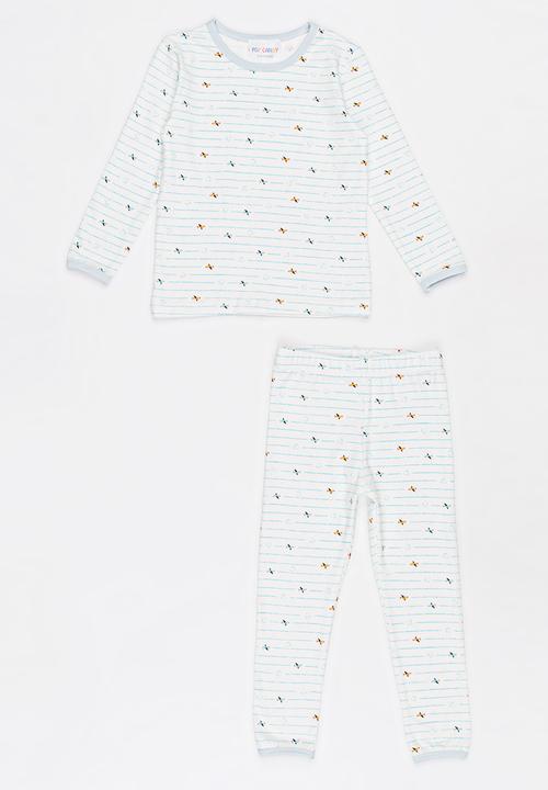 Pop Candy - Printed PJ Set - Pale Purple
