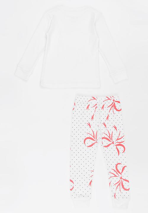 Pop Candy - Ballerina Printed PJ Set White