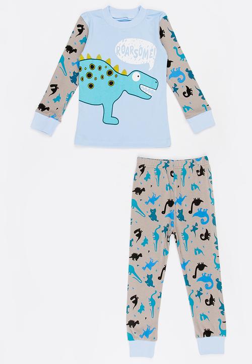Pop Candy - Dino Printed PJ Set Multi-colour