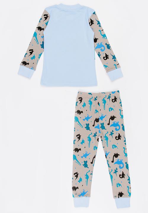 Pop Candy - Dino Printed PJ Set Multi-colour