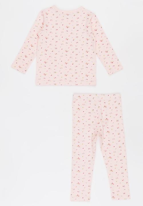 Pop Candy - Printed PJ Set - Pink/Multi-colour