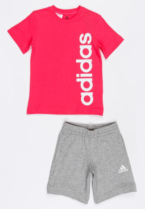 adidas Performance - Little Kids Summer Set Dark Pink