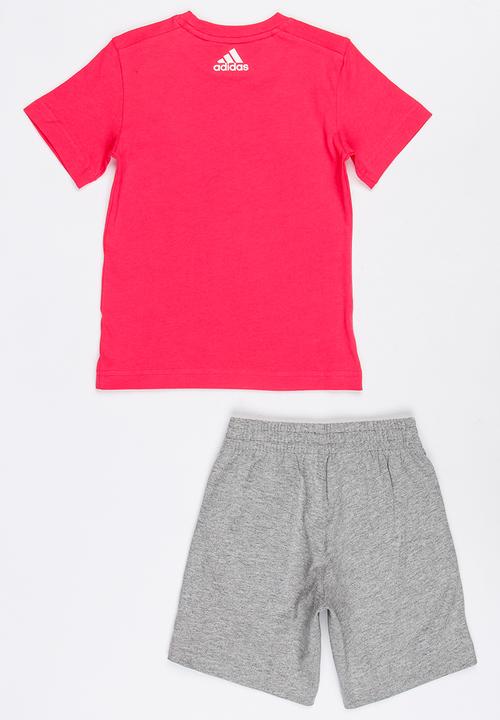 adidas Performance - Little Kids Summer Set Dark Pink