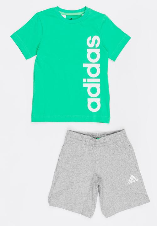 adidas Performance - Little Kids Summer Set Green