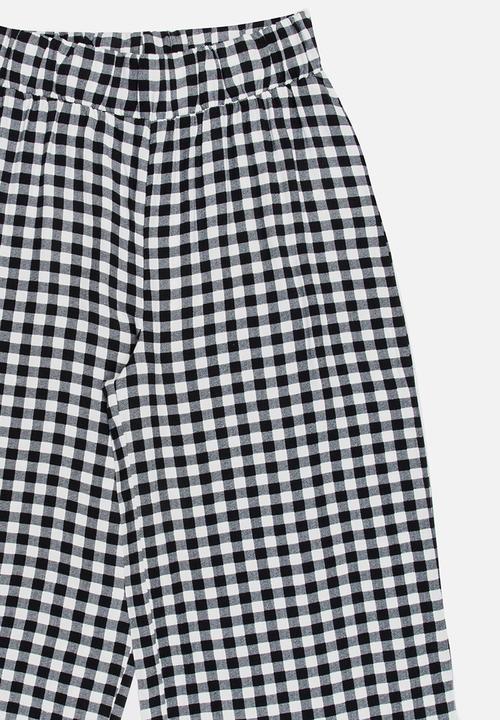 Name It - Printed Pants Black and White