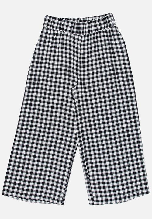 Name It - Printed Pants Black and White