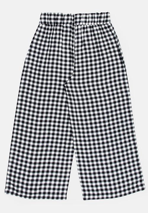 Name It - Printed Pants Black and White