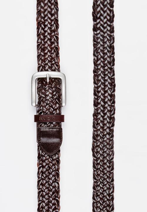 RVCA - Wellington Leather Belt Brown