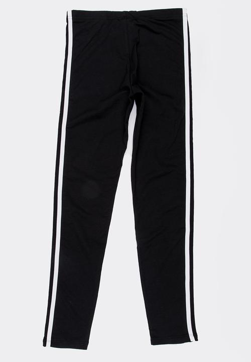 adidas Originals - 3 stripes leggings - black & white