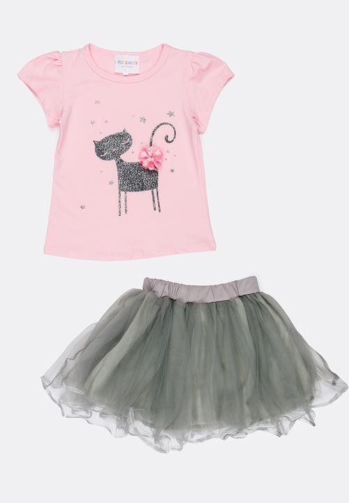 Pop Candy - Short Sleeve   Dress Pale Pink