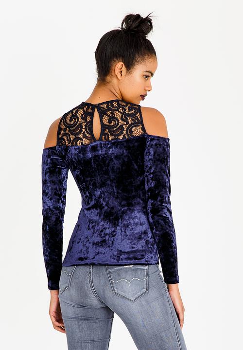 SISSY BOY - Cold Shoulder One Up Top Navy